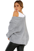 Load image into Gallery viewer, Chunky Wide Long Sleeve Knit Cardigan
