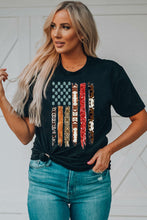 Load image into Gallery viewer, Western American Flag Print Short Sleeve Graphic Tee