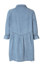Load image into Gallery viewer, Buttoned Long Sleeve Denim Mini Dress