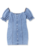 Load image into Gallery viewer, Buttoned Denim Bodycon Mini Dress