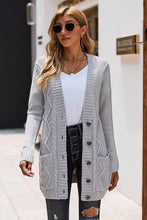 Load image into Gallery viewer, Front Pocket and Buttons Closure Cardigan