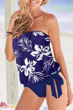 Load image into Gallery viewer, Floral Pattern Strapless Tankini Set