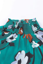 Load image into Gallery viewer, Floral Print Smocked Mock Neck Blouse