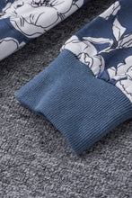 Load image into Gallery viewer, Floral Splicing Cowl Neck Hoodie