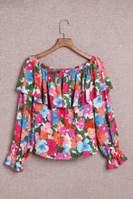Load image into Gallery viewer, Floral Print Ruffled Off Shoulder Blouse