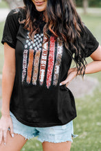 Load image into Gallery viewer, Western American Flag Print Short Sleeve Graphic Tee