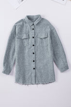 Load image into Gallery viewer, Textured Button Down Shirt Jacket with Pockets