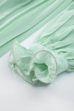 Load image into Gallery viewer, Pleated Ruffled Tie Waist Buttons V Neck Romper