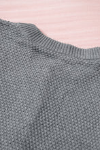 Load image into Gallery viewer, Henley Pullover Drop Shoulder Sweater with Slits