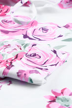 Load image into Gallery viewer, Floral Print Criss-Cross Cold Shoulder Hoodie