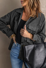 Load image into Gallery viewer, Turn Down Collar Buttoned Shirt Jacket