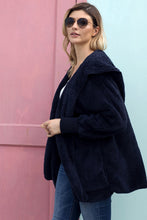 Load image into Gallery viewer, Soft Fleece Hooded Open Front Coat