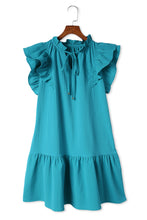 Load image into Gallery viewer, Tiered Ruffled Sleeves Mini Dress with Pockets