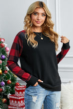 Load image into Gallery viewer, Buffalo Plaid Long Sleeve Sweatshirt