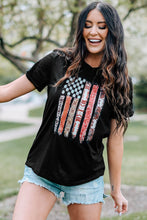 Load image into Gallery viewer, Western American Flag Print Short Sleeve Graphic Tee