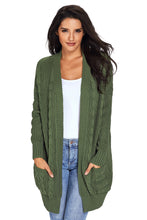 Load image into Gallery viewer, Army Knit Texture Long Cardigan
