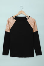Load image into Gallery viewer, Sequin Shoulder Long Sleeve Top
