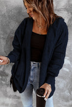 Load image into Gallery viewer, Soft Fleece Hooded Open Front Coat