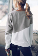 Load image into Gallery viewer, Patchwork Dropped Shoulder Sweatshirt
