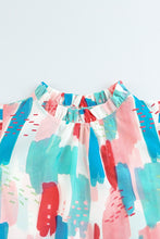 Load image into Gallery viewer, Color Block Ruffled Mock Neck Ruffled Top