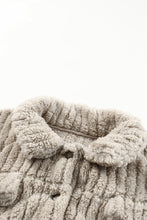 Load image into Gallery viewer, Khaki Solid Color Plush Fleece Button up Jacket