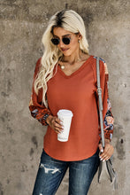 Load image into Gallery viewer, Contrast Eyelet Thermal Knit Top