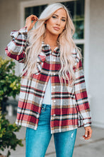 Load image into Gallery viewer, Geometric Plaid Print Pocketed Shacket