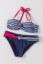 Load image into Gallery viewer, Halter Bandeau Striped Bikini