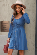 Load image into Gallery viewer, Button Up High Waist Long Sleeve Dress
