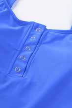 Load image into Gallery viewer, Square Neck Sleeveless Fashion Print Tankini Set