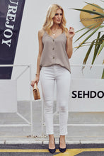 Load image into Gallery viewer, Spaghetti Strap Buttoned Tank Top