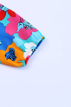 Load image into Gallery viewer, Multicolor Floral Print V Neck 3/4 Sleeve Blouse