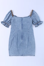 Load image into Gallery viewer, Buttoned Denim Bodycon Mini Dress