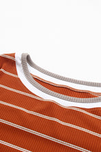 Load image into Gallery viewer, Extend Color Block Cuffs Rib Knit Striped Pullover