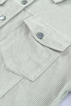 Load image into Gallery viewer, Raw Hem Flap Pockets Cropped Corduroy Jacket