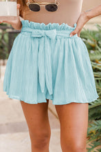 Load image into Gallery viewer, Ruffled Waist Pleated Shorts with Belt
