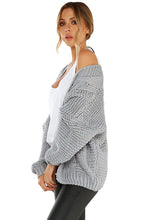 Load image into Gallery viewer, Chunky Wide Long Sleeve Knit Cardigan