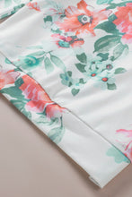 Load image into Gallery viewer, Floral Print Lace Contrast Long Sleeve Hoodie