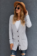 Load image into Gallery viewer, Front Pocket and Buttons Closure Cardigan