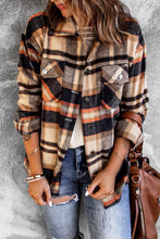 Load image into Gallery viewer, Geometric Plaid Print Pocketed Shacket
