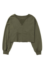 Load image into Gallery viewer, Drop Shoulder Cropped Sweatshirt