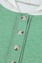 Load image into Gallery viewer, Colorblock Button Accent Pullover Hoodie