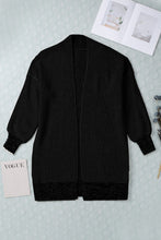 Load image into Gallery viewer, Plaid Knitted Long Open Front Cardigan