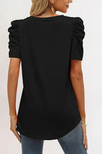 Load image into Gallery viewer, Puff Sleeve V-Neck T-Shirt