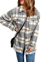 Load image into Gallery viewer, Plaid Print Pocket Women Shacket