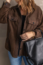 Load image into Gallery viewer, Turn Down Collar Buttoned Shirt Jacket