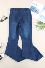 Load image into Gallery viewer, Distressed Bell Bottom Denim Pants
