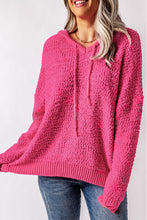Load image into Gallery viewer, Loose Popcorn Textured Hooded Sweater
