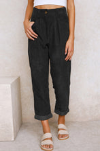 Load image into Gallery viewer, Corduroy High Waist Straight Leg Pants