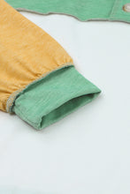 Load image into Gallery viewer, Colorblock Button Accent Pullover Hoodie